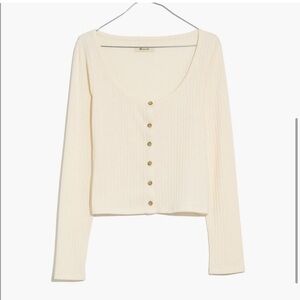 Madewell ribbed Henley with buttons